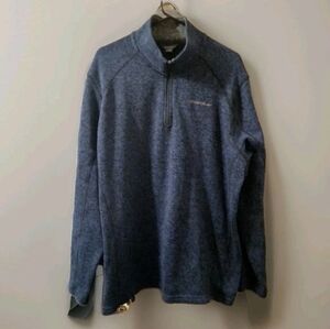Eddie Bauer Blue Mens XXL Radiator Pullover Half Zip Comfortable Quality GUC